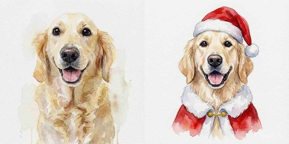 Petartオーダーメイド水彩画調アートポスター